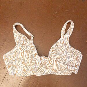 Skye Palm Leaf Print Swim Top S/M DD Bra Sized Underwire Adjustable Straps